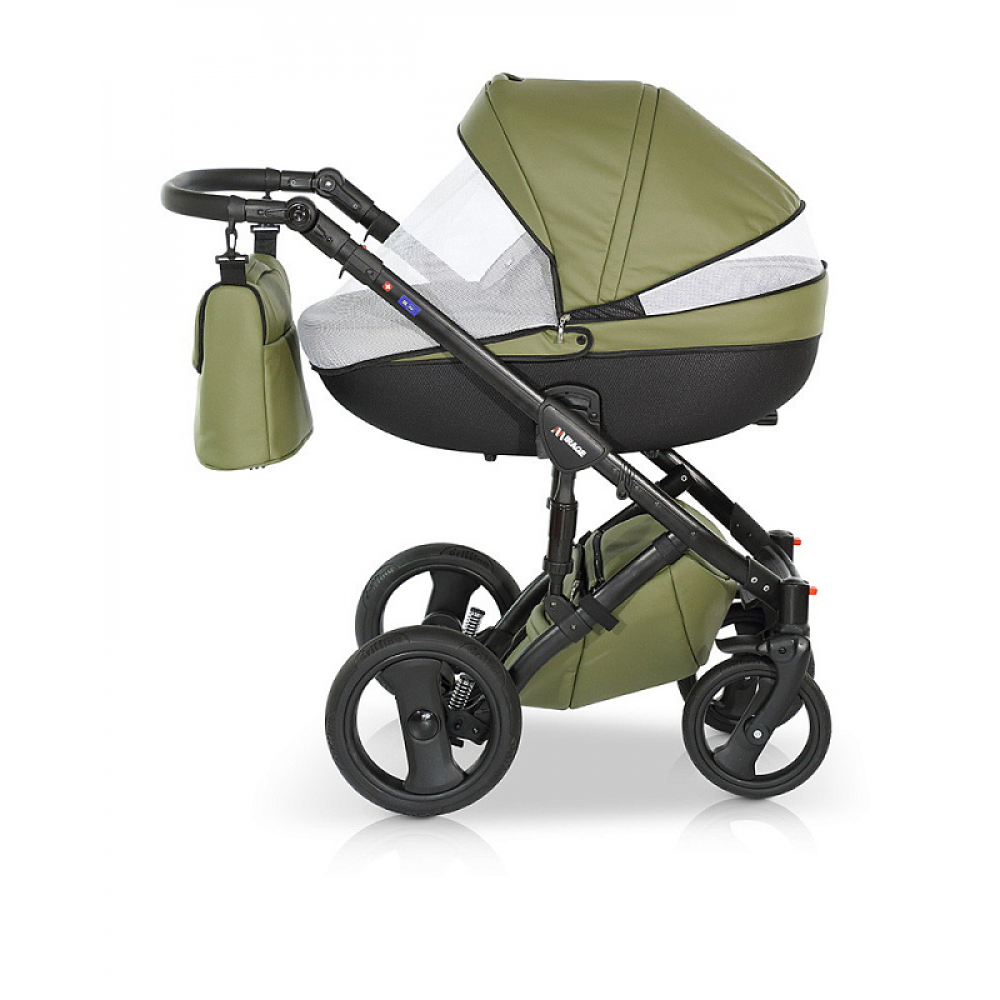 Детская коляска Verdi Mirage Eco Premium 3 в 1 11 бордовый с текстурой льна