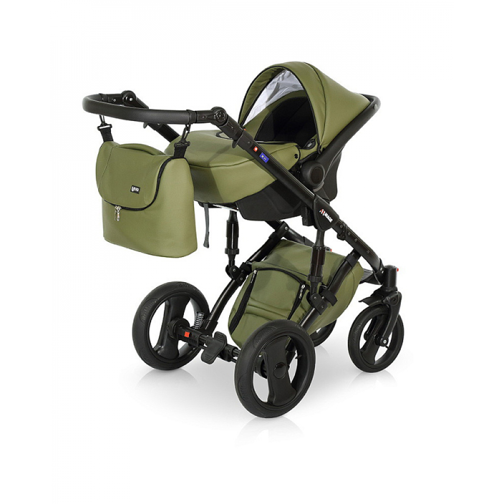 Детская коляска Verdi Mirage Eco Premium 3 в 1 11 бордовый с текстурой льна