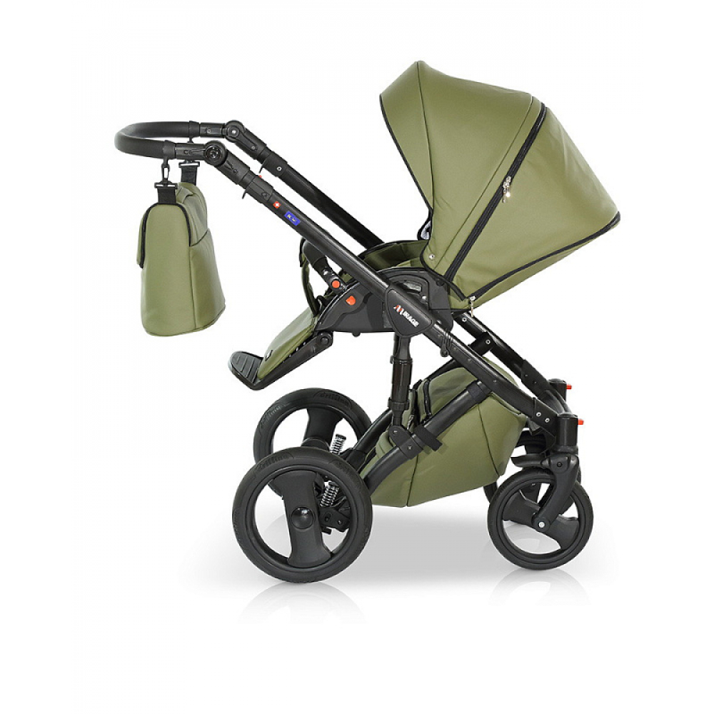 Детская коляска Verdi Mirage Eco Premium 3 в 1 11 бордовый с текстурой льна