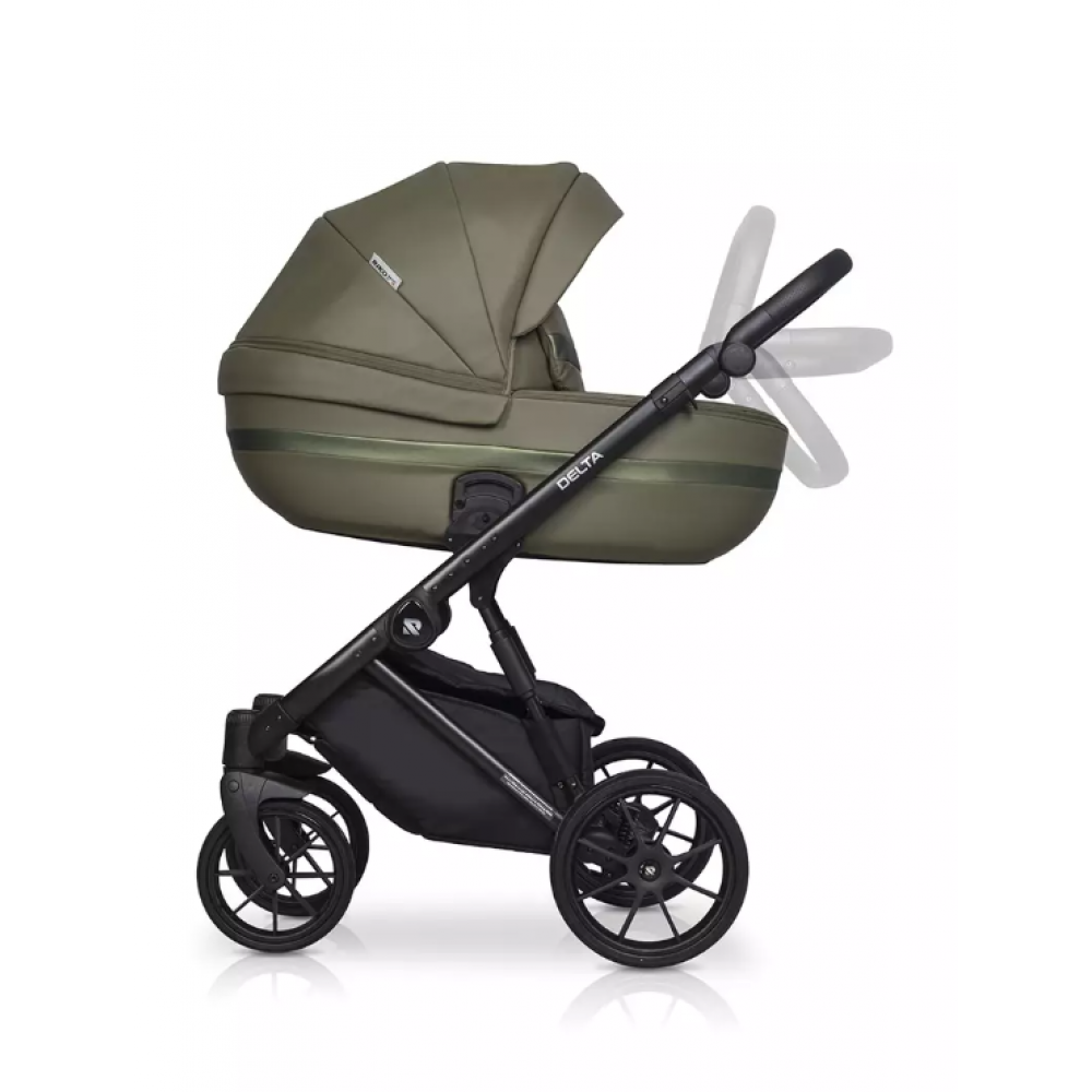 Коляска 2 в 1 Riko Basic Delta Ecco, 13 - Olive (Оливковый)