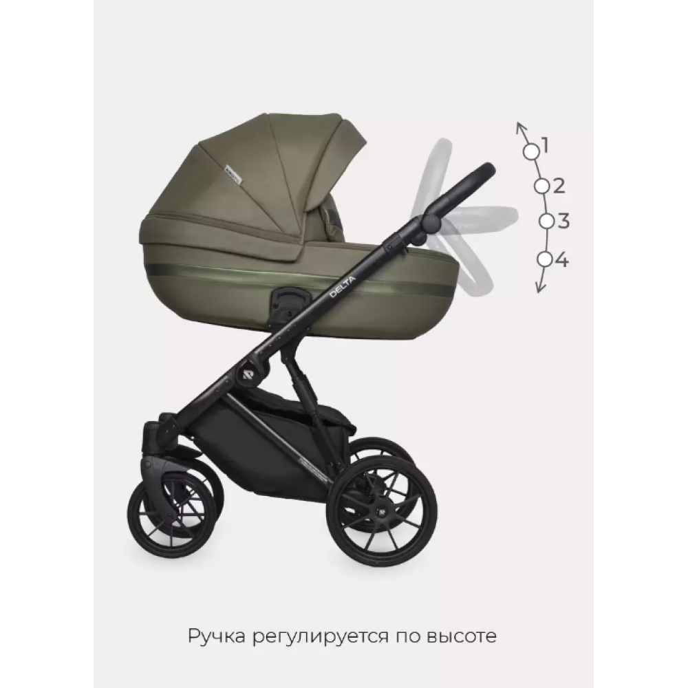 Коляска 2 в 1 Riko Basic Delta Ecco, 13 - Olive (Оливковый)
