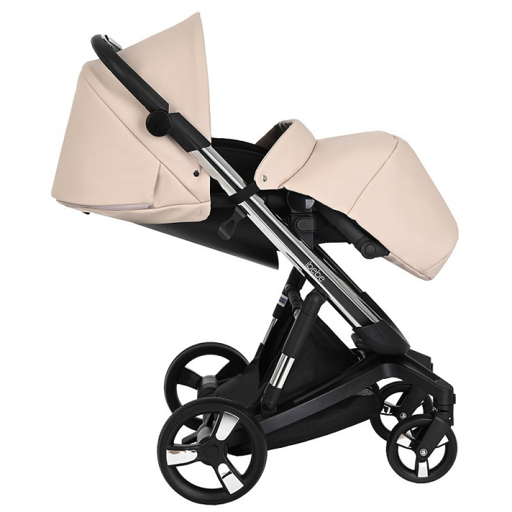 Коляска Ibebe I-Stop Leather 2 в 1 IS 18 Beige/Chrome