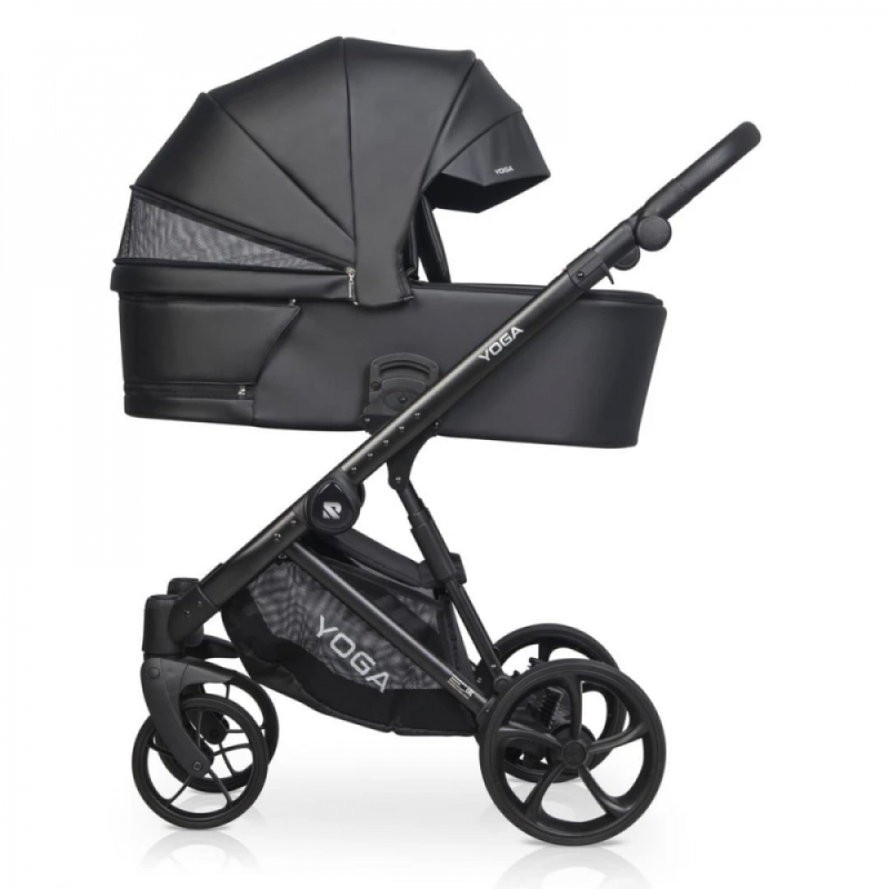 Коляска 2 в 1 Riko Basic Yoga Ecco New 2023, 12 - Black (Черный)