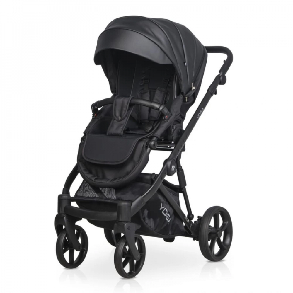 Коляска 2 в 1 Riko Basic Yoga Ecco New 2023, 12 - Black (Черный)