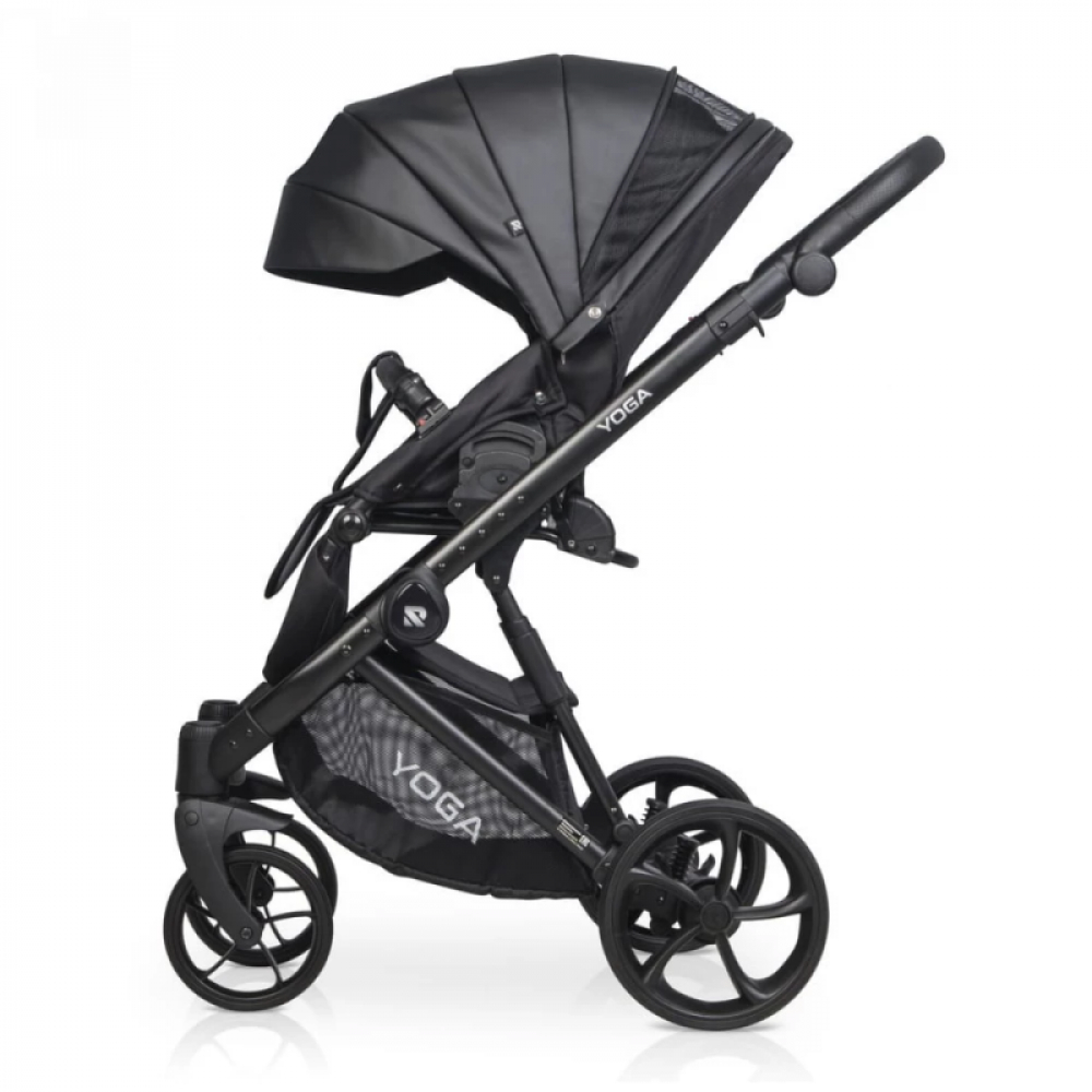 Коляска 2 в 1 Riko Basic Yoga Ecco New 2023, 12 - Black (Черный)
