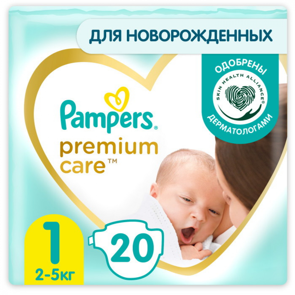 Подгузники Pampers Premium Care 1 (2-5 кг) 20 шт