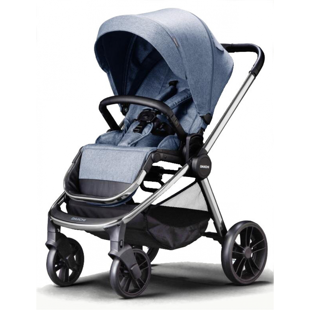 Детская прогулочная коляска Daiichi Allee Chrome Milky Blue