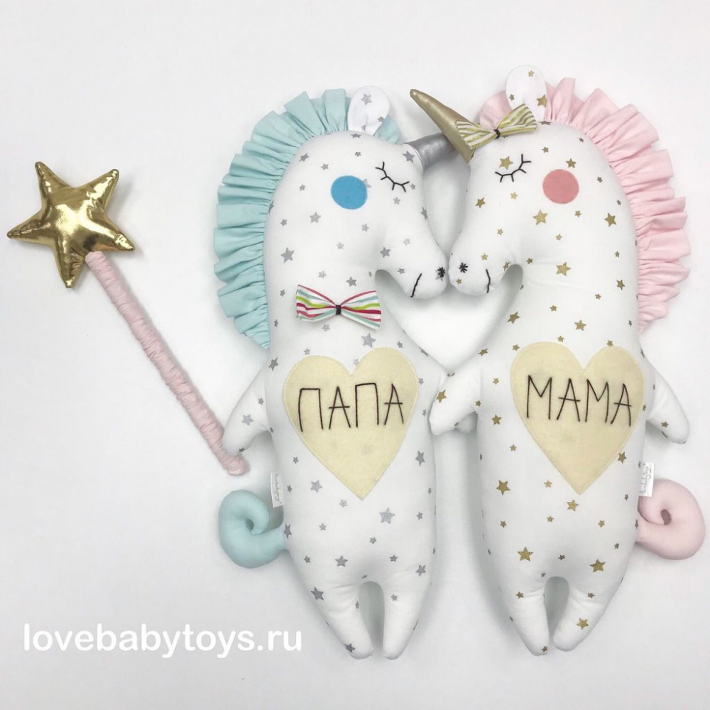 Мягкая игрушка LoveBabyToys Единорог Мама, коллекция "Радужный единорог" (Розовый)