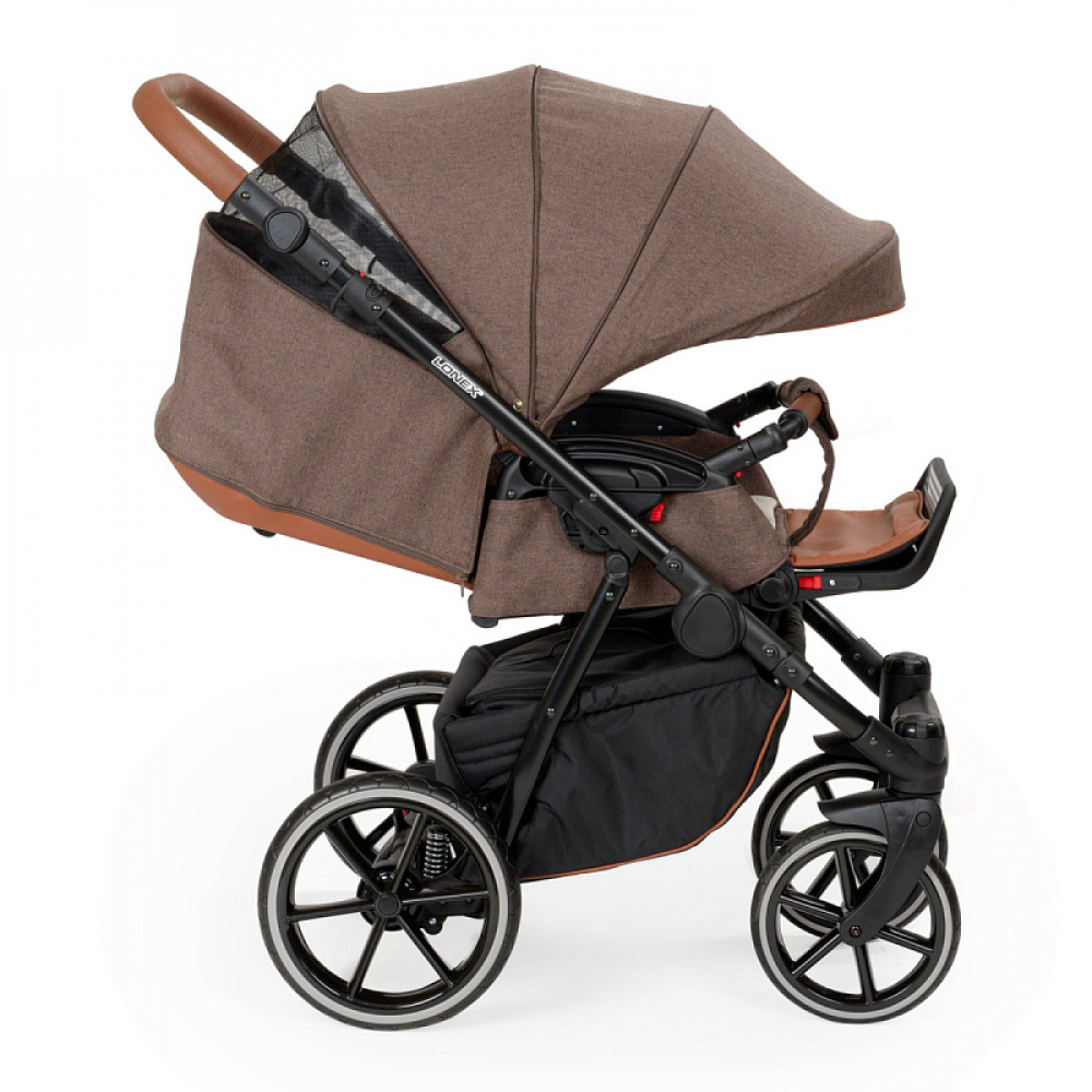 Детская коляска Lonex Pax Eko Pro 2 в 1 01 Mokka