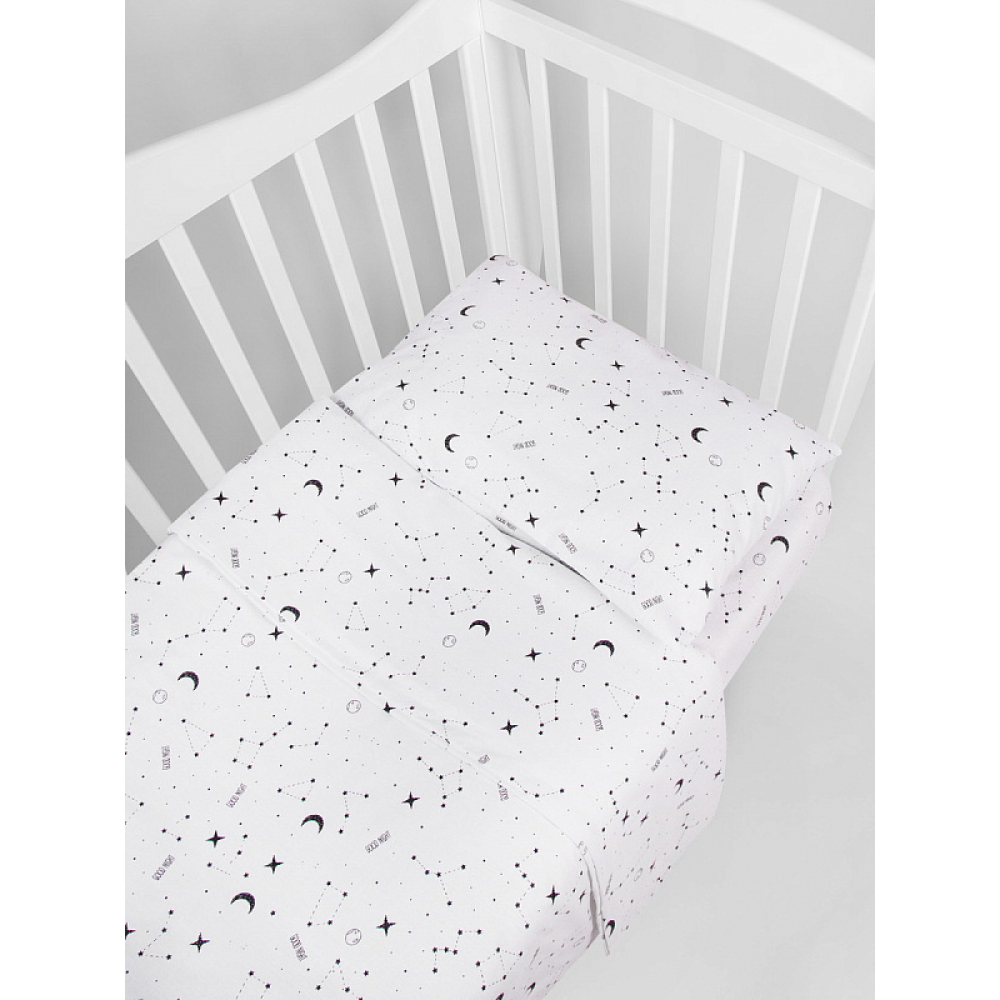 Комплект в кроватку AmaroBaby Baby Boom 3 предмета Stars/белый